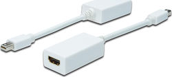 Digitus AK-340411-001-W Mini-DisplayPort männlich auf HDMI weiblich