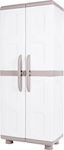 Ηλέκτρα Plastic Two-Door Wardrobe with 4 Shelves 73x44x179cm