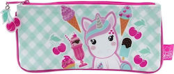 Graffiti Bubble Gum Candy Cloud Unicorn Pencil Case with 1 Compartment Light Blue