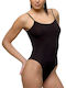 Lingerie Spaghetti Strap Bodysuit Slim Fit Black