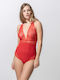 Lingerie Sleeveless Bodysuit Passion with Lace Red