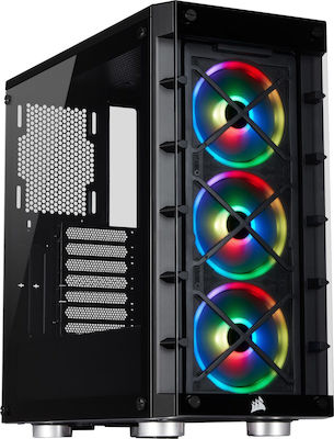 Corsair iCUE 465X RGB Gaming Midi Tower Computer Case with Window Panel Black