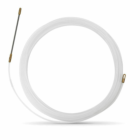 Evik Plastic Electrician Fish Tape Spiral Lungime 15m cu Diametru 3mm și Fixe Capete