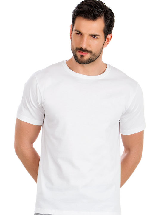 Minerva Men's Undershirt Short-sleeved in White...