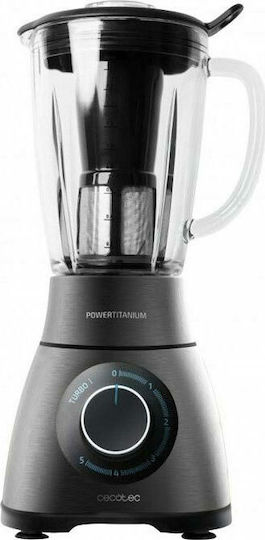 Cecotec Power Black Titanium 1500 PerfectMix Μπλέντερ με Πλαστική Κανάτα 1.8 lt 1500W Μαύρο