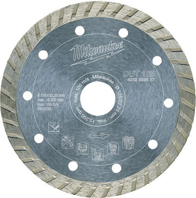 Milwaukee Δίσκος Διαμαντέ Slicer/Coarse Grater Disc Construction Materials 125mm 1pcs