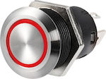 On-Off Stainless Steel Switch With LED