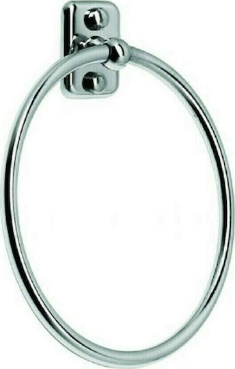 Gloria Taka taka Single Wall-Mounted Bathroom Ring Silver