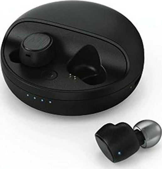 HAMA Disc In-ear Bluetooth Handsfree Căști cu Carcasă de Încărcare Negru