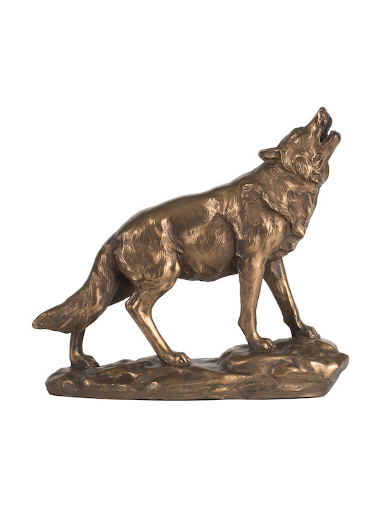 Artekko Decorative Animal made of Metal Wolf 77093 17.50x5.50x16cm 1pcs