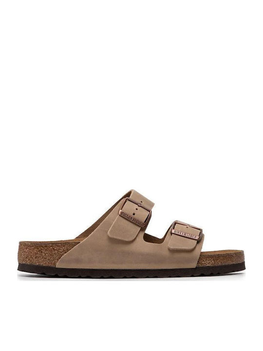 Arizona Soft Footbed Oiled Leather Leder Herrensandalen Tabacco Brown Regelmäßig Passform