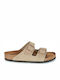 Birkenstock Arizona Soft Footbed Suede Leather Men's Sandals Taupe Regular Fit