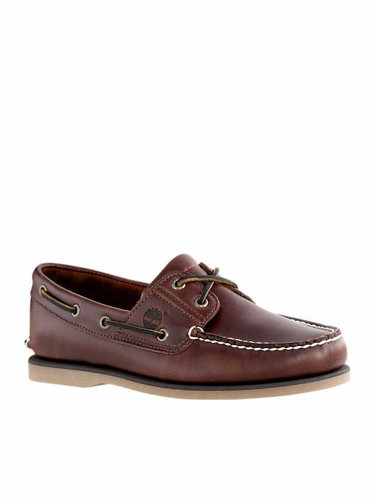 Timberland 2 Eye Δερμάτινα Ανδρικά Boat Shoes Root Beer