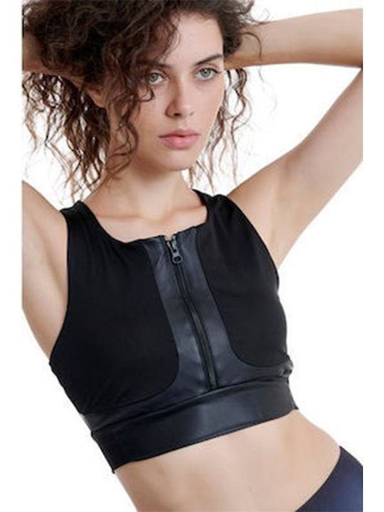 Kiss My A** Women's Sports Bra without Padding Black