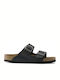 Birkenstock Arizona Soft Footbed Oiled Leather Кожени Мъжки сандали в Черно цвят Тесен Пасват