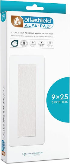 Alfashield Alfa Pad Sterile Wasserfeste Pflaster 9 x 25 cm, 5 Stück