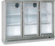 Karamco GN-320LS Getränkekühlschrank Back Bar 320lt mit Drei Türen Υ89.5xΠ133.5xΒ50.5cm