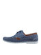 Boxer Men's Leather Moccasins Blue