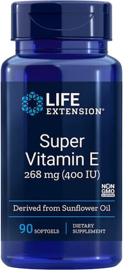 Life Extension Super Vitamin E Витамин за Кожата & Антиоксидантно действие 400иу 90 капси 90 софтджел