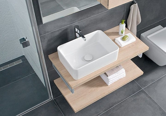 Jika Cubito Pure Aufgesetztes Waschbecken Keramik 50x35x19cm Weiß