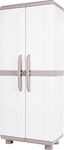 Λητώ Plastic Two-Door Wardrobe with 6 Shelves Μ...