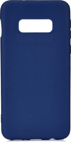 Soft Touch Back Cover Silicon Albastru (Galaxy S10e)