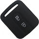 Silicone Car Key Cover Case with 2 Buttons for Nissan Black