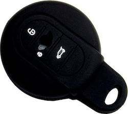 Silicone Car Key Cover Case with 3 Buttons for Mini Cooper Black
