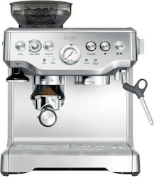 Sage The Barista Express Αυτόματη Μηχανή Espresso 1850W Πίεσης 15bar με Μύλο Άλεσης Ασημί