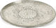 Zaros Decorative Aluminum Silver Platter 38x38cm