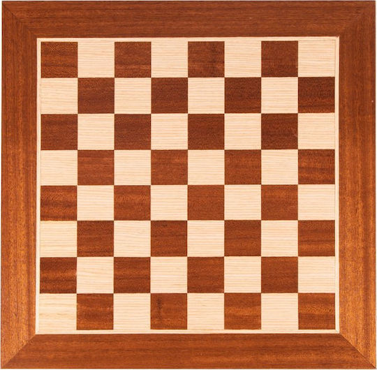 Manopoulos Mahogany Wood & Oak Inlaid Handgefertigt Schach aus Holz 40x40cm WB40M