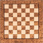 Manopoulos Walnut Burl & Oak Inlaid Handgefertigt Schach aus Holz 40x40cm WB40J