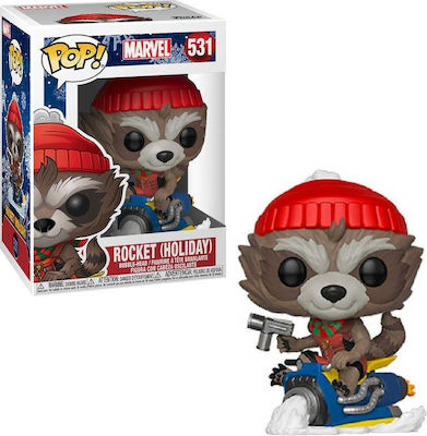 Funko Pop! Marvel: Marvel - Rocket 531 Cap de bobble