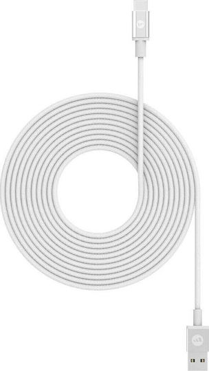 Mophie Geflochtenes USB 2.0 Kabel USB Typ-C männlich - USB-A Weiß 3m 409903207