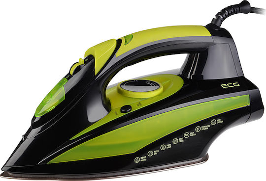 ECG NZ 280 NZ280 Steam Iron 2600W with Stainless Steel Plate and Continuous Steam Supply 30g/min