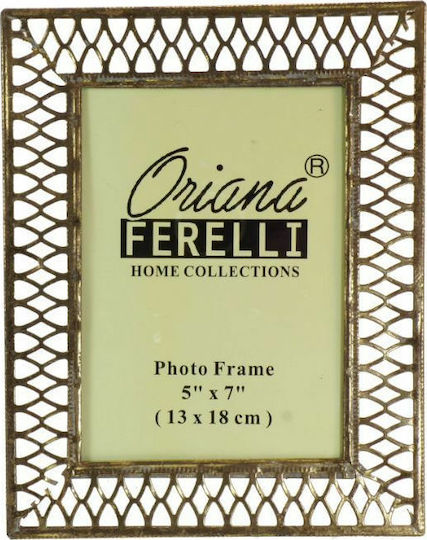 Oriana Ferelli Metallic Photo Frame with Brown Frame