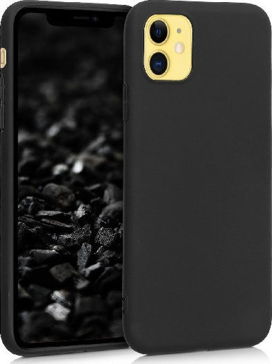 Soft Touch Back Cover Σιλικόνης Μαύρο (iPhone 11)