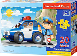 Puzzle pentru Copii Police Patrol pentru 4++ Ani 20buc Castorland