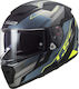 LS2 Breaker FF390 Beta Full Face Helmet with Pinlock and Sun Visor ECE 22.05 1400gr Matt Cobalt/H-V Yellow KR5026