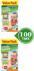 Babylino Sensitive Sensitive 1+1 Tape Diapers No. 4 for 8-13 kg 100pcs