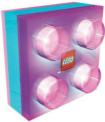 LEGO Led Παιδικό Διακοσμητικό Φωτιστικό Friends Brick Μωβ 8x8cm