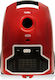 Juro-Pro Malta Ηλεκτρική Σκούπα 800W με Σακούλα 3lt Κόκκινη