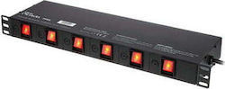the t.racks Power MS6 DMX Switch για Κονσόλα Φωτισμού με Τοποθέτηση Rack
