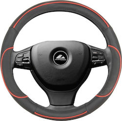 Automax Car Steering Wheel Cover with Diameter 35-37cm Leatherette Red