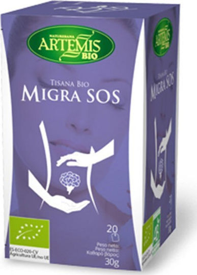 Artemis Μείγμα Βοτάνων Βιολογικό Προϊόν για Ημικρανίες 20 Φακελάκια 600gr