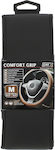 Car+ Κάλυμμα Τιμονιού Αυτοκινήτου Comfort Grip με Διάμετρο 37-38εκ. από Δερματίνη Μαύρο