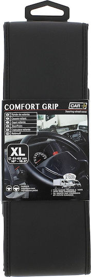 Car+ Car Steering Wheel Cover Comfort Grip with Diameter 41-42cm made of Leatherette Black