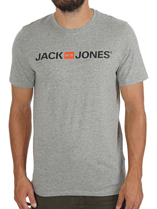 Jack & Jones Tricou Gri deschis Melange Melange