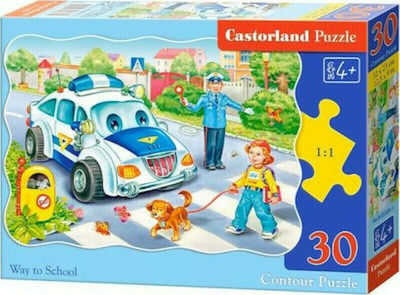 Kinderpuzzle Way To School für 4++ Jahre 30pcs Castorland