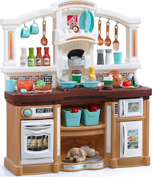 Step2 Kids Kitchen Fun with Friends Kitchen Tan made of Wood for 3+ Years Old